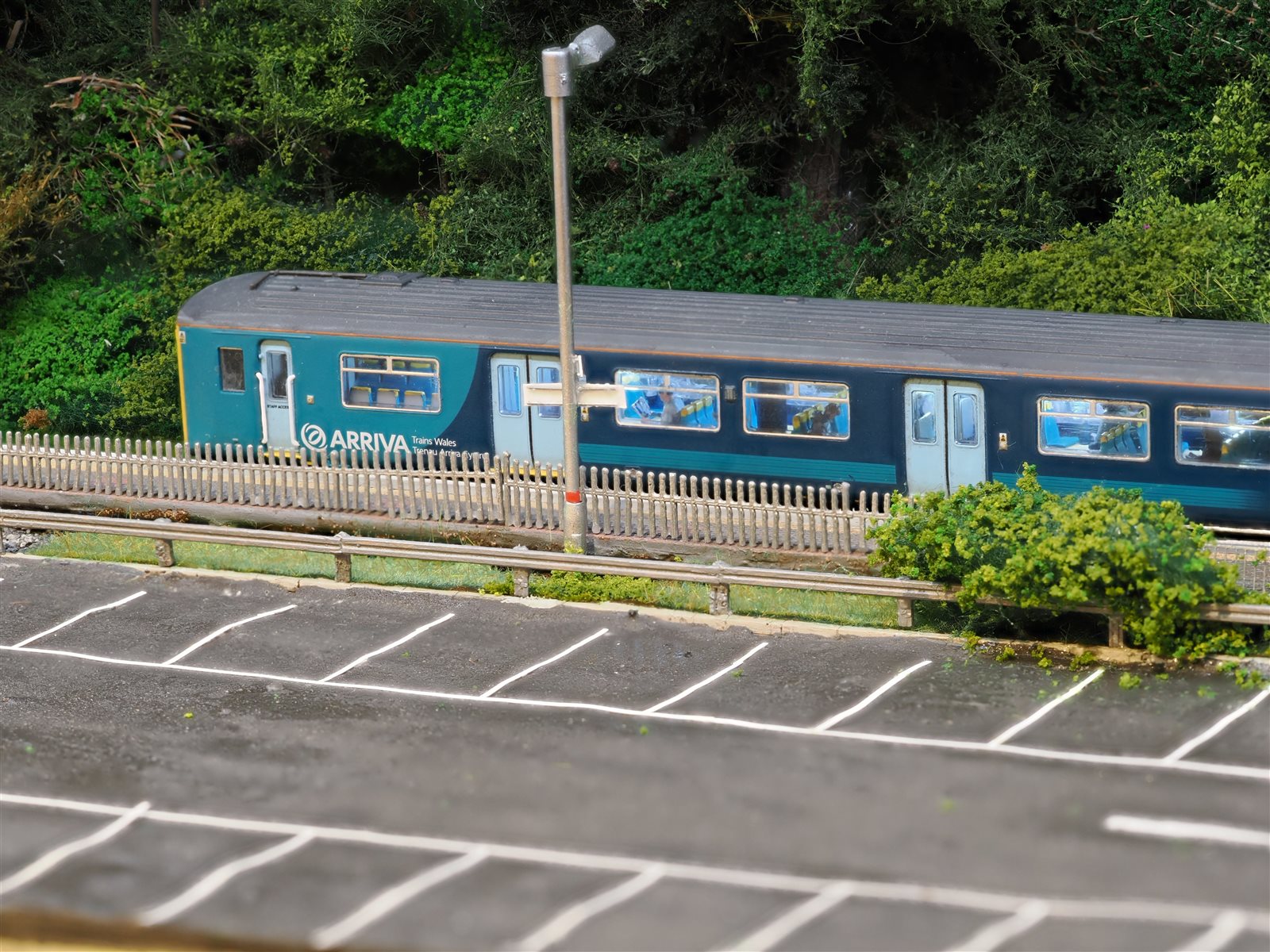 Side profile of an Arriva Trains Wales DMU coach