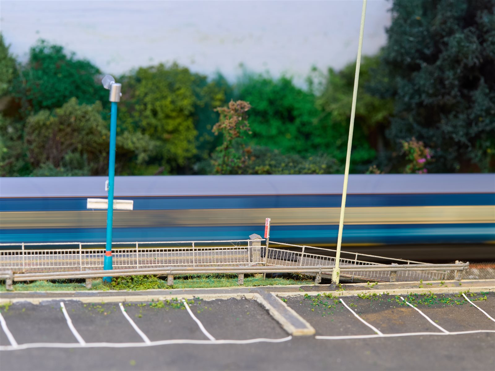 Motion blur of an Arriva Trains Wales unit departing Maesteg