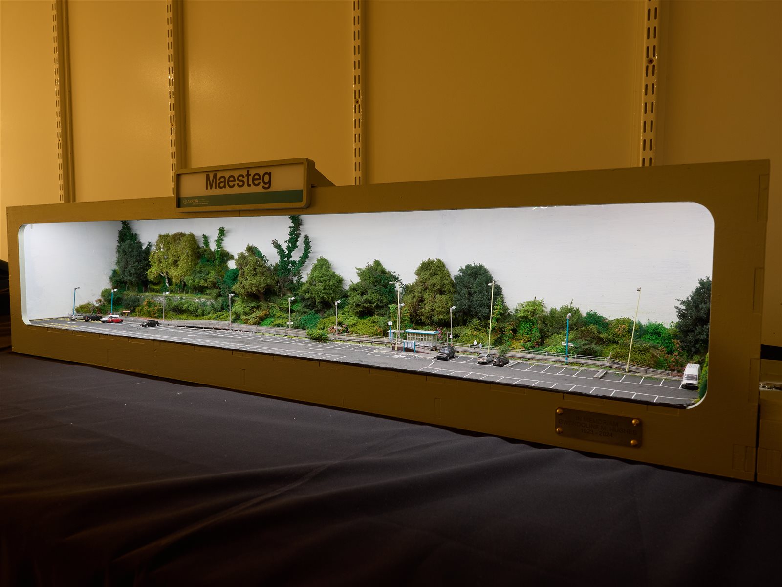 Angled overview of the Maesteg proscenium case